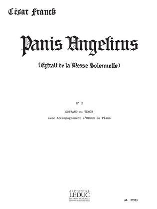 Book cover for Panis Angelicus (sop/ten) In A Major (voice & 1 Instrument)