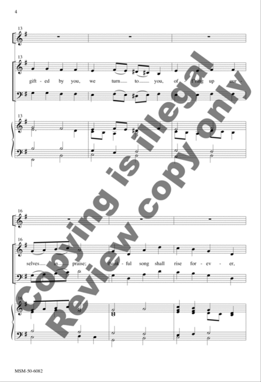 God, Whose Giving Knows No Ending 4-Part scores gallery preview page 4