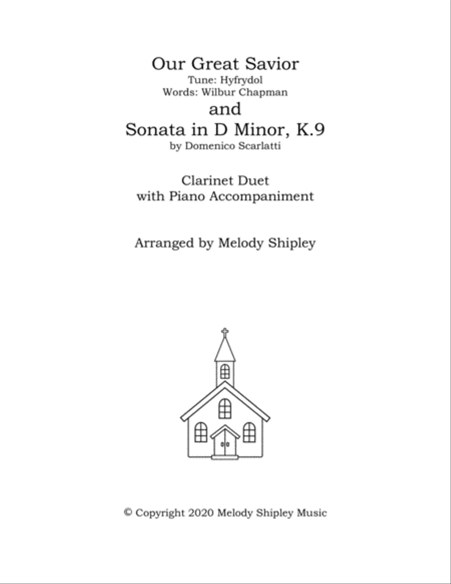 Our Great Savior and Sonata in D Minor, K. 9 Clarinet Duet scores gallery preview page 1