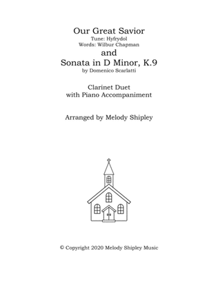 Book cover for Our Great Savior and Sonata in D Minor, K. 9