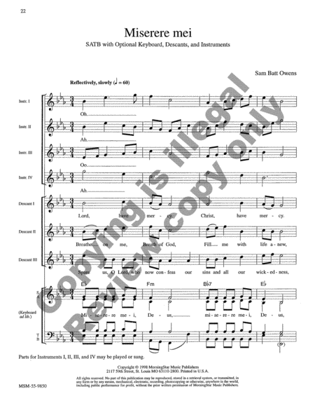 Songs for Contemplative Worship (Full Score and Instrumental Parts) image number null