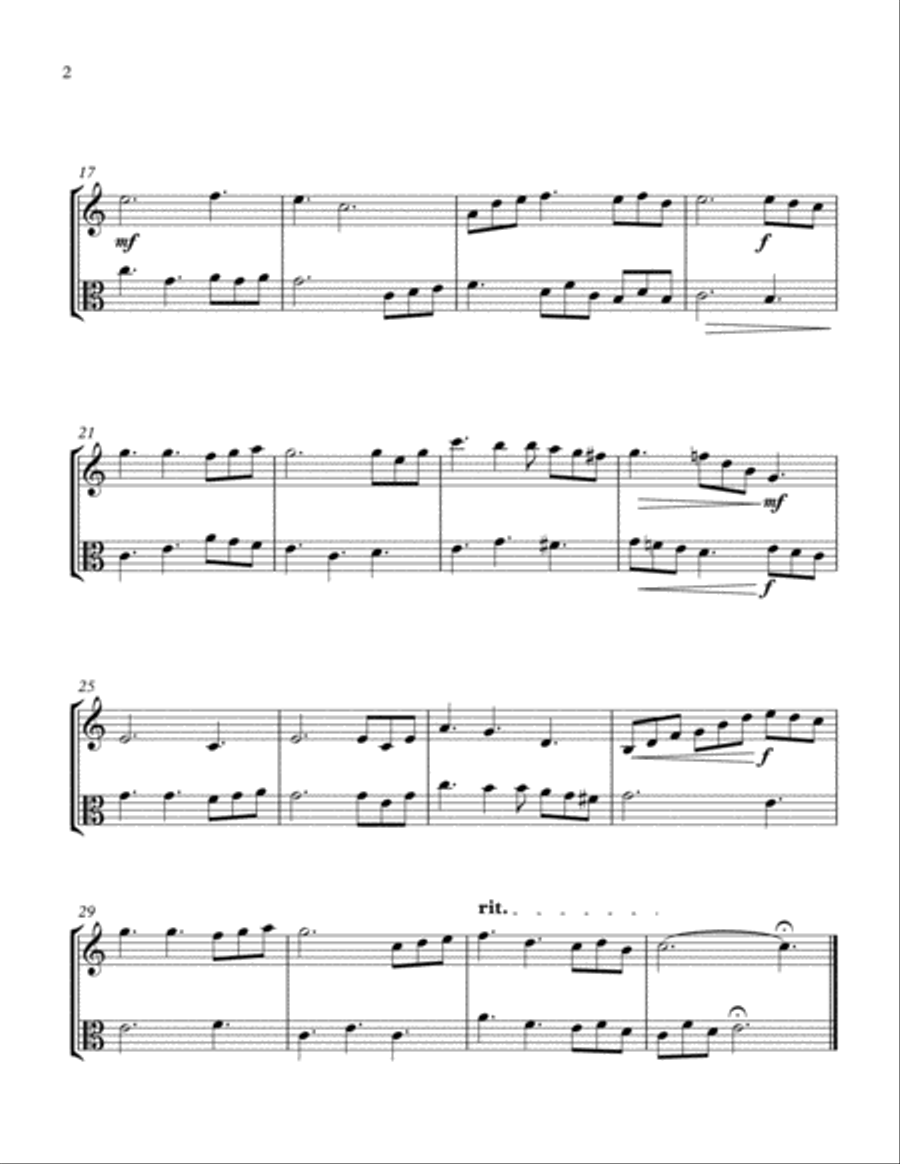 Blessed Assurance Violin-Viola Duet String Duet scores gallery preview page 2