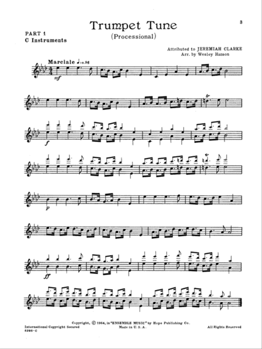 Ensemble Music for Church and School C Instrument scores gallery preview page 3