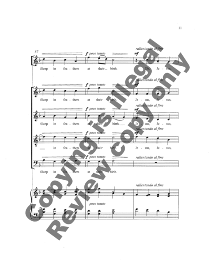 Jesus, Jesus, Rest Your Head 4-Part scores gallery preview page 12