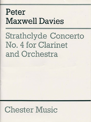 Book cover for Peter Maxwell Davies: Strathclyde Concerto No. 4 (Clarinet Part)