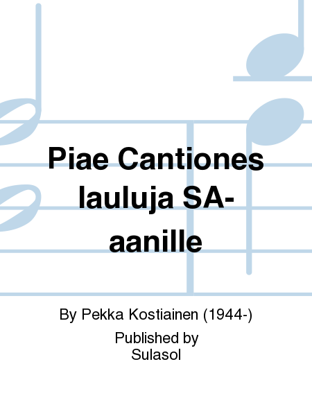 Piae Cantiones lauluja SA-äänille