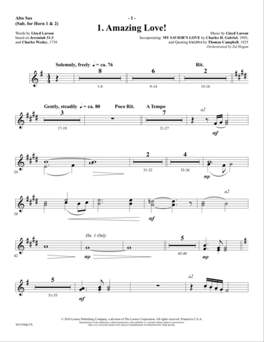 Amazing Love! - Printable Parts Choir scores gallery preview page 2
