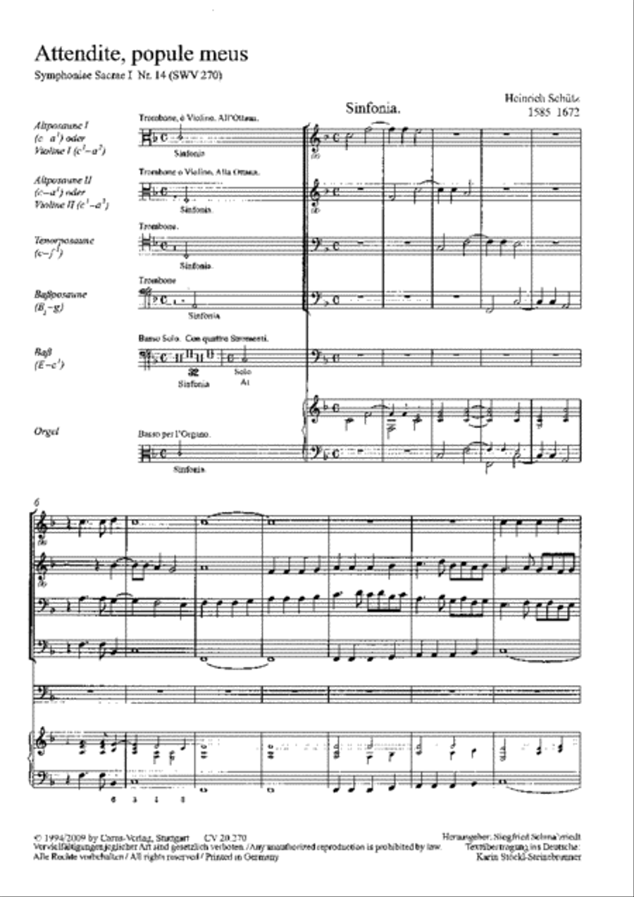 Attendite, popule meus Bass Voice scores gallery preview page 1