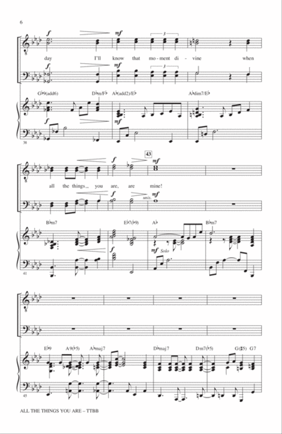All The Things You Are TTBB scores gallery preview page 5