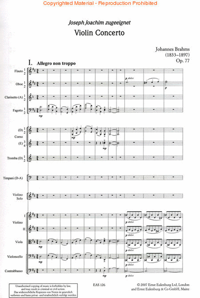 Violin Concerto in D Major Op. 77 image number null