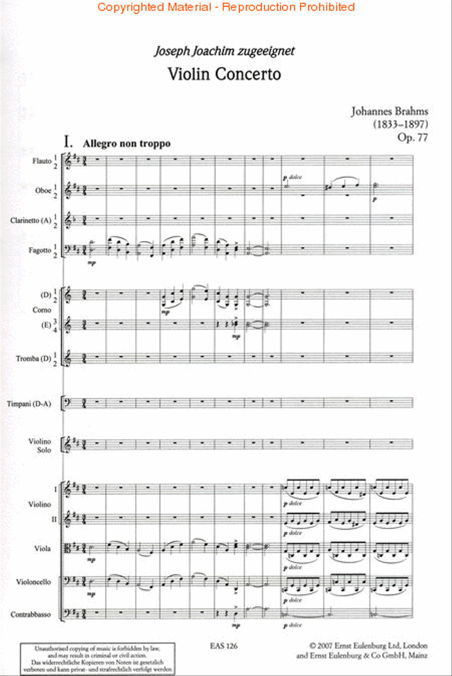 Violin Concerto in D Major Op. 77 Orchestra scores gallery preview page 2