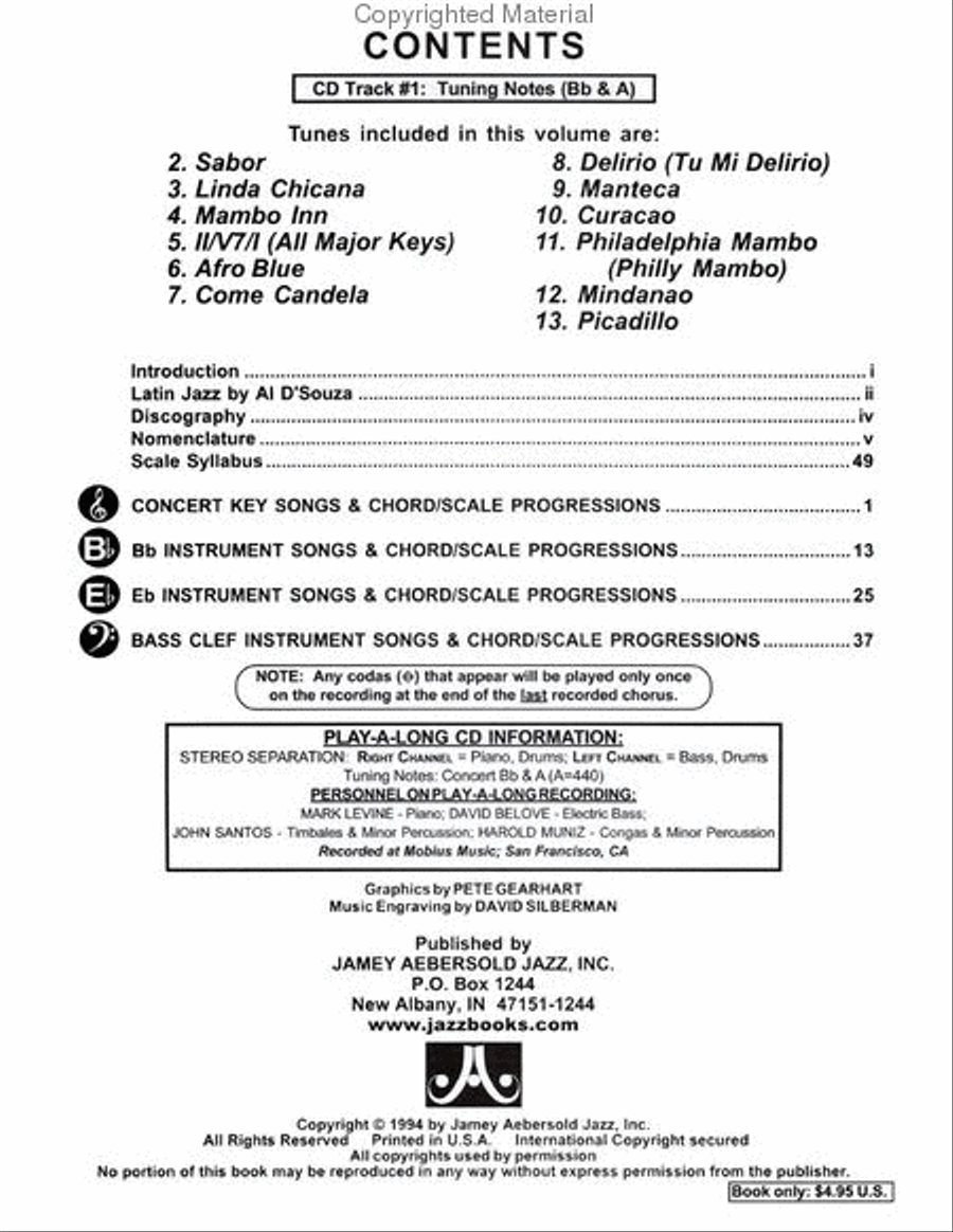 Volume 64 - Salsa Latin Jazz Voice scores gallery preview page 2