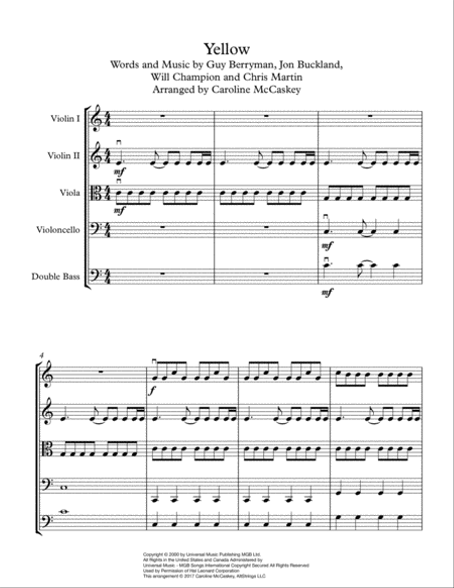 Yellow Yellow String Orchestra scores gallery preview page 2