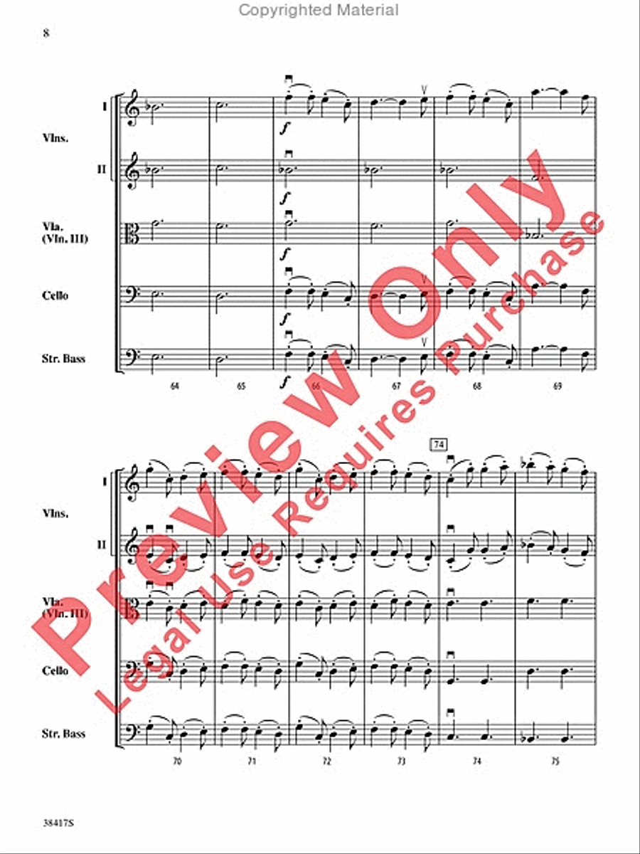 Themes from St. Paul's Suite String Orchestra scores gallery preview page 9