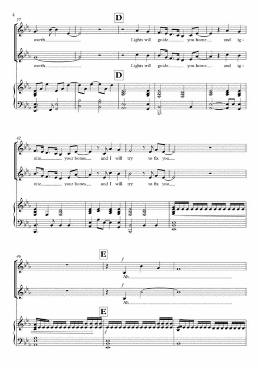 Fix You Fix You 2-Part scores gallery preview page 4