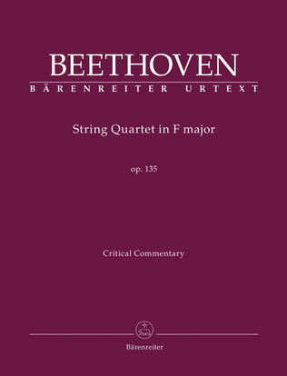 Book cover for String Quartet in F major, op. 135