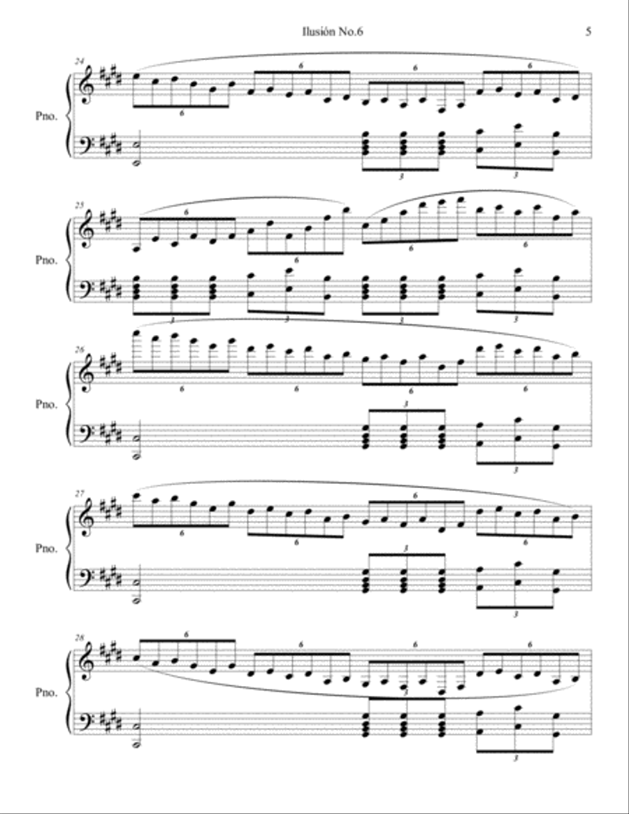 piano ilusion no.6 Piano Solo scores gallery preview page 5