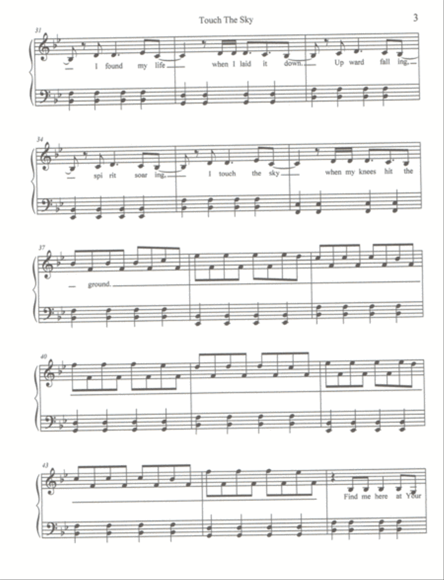 Touch The Sky Touch The Sky Small Ensemble scores gallery preview page 3