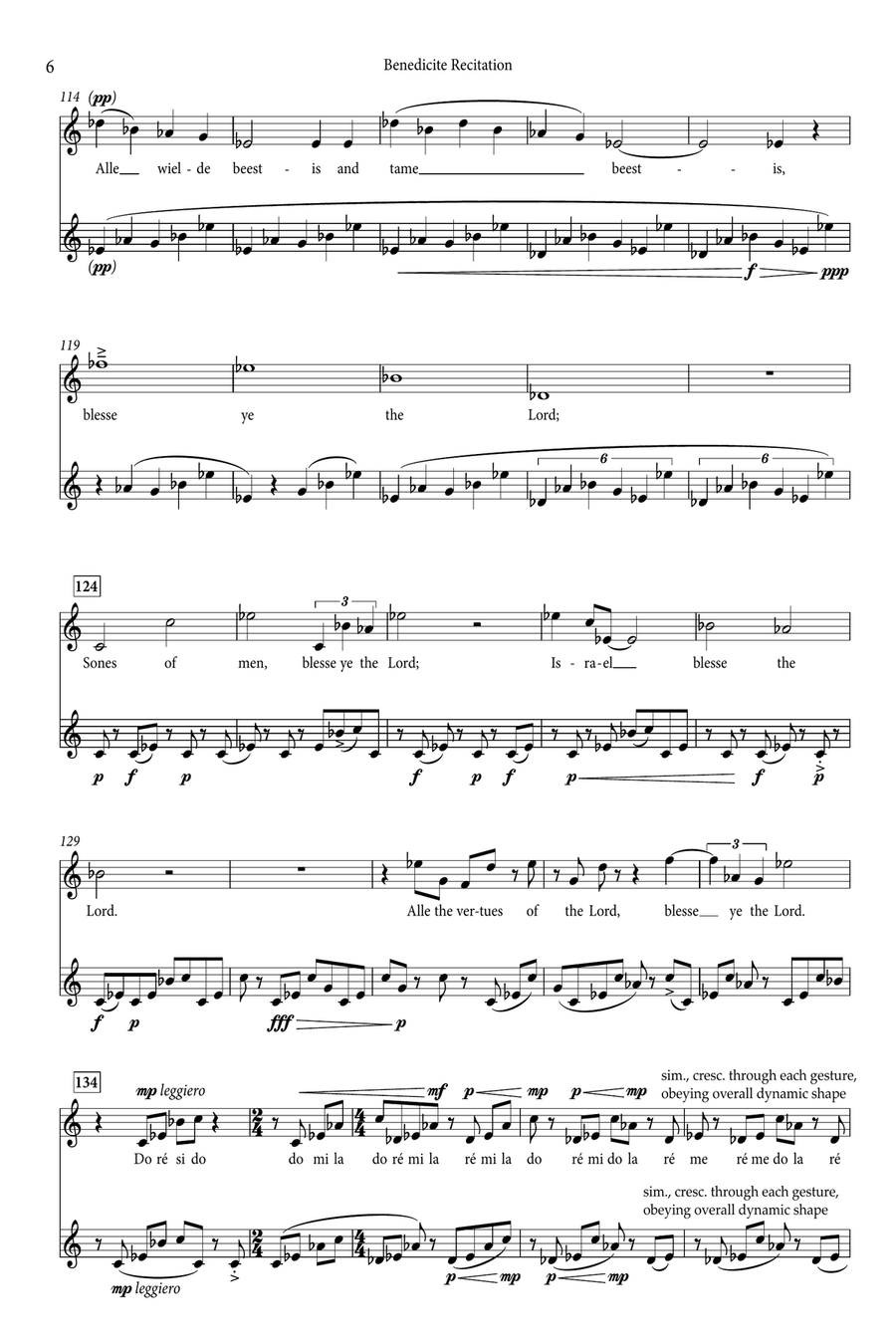 Benedicite Recitation Benedicite Recitation Soprano Voice scores gallery preview page 5