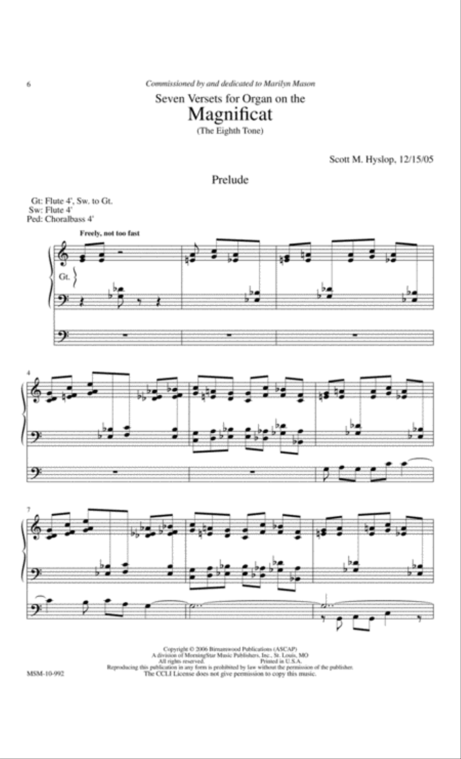 Marilyn Mason Music Library, Volume 3 Organ scores gallery preview page 16