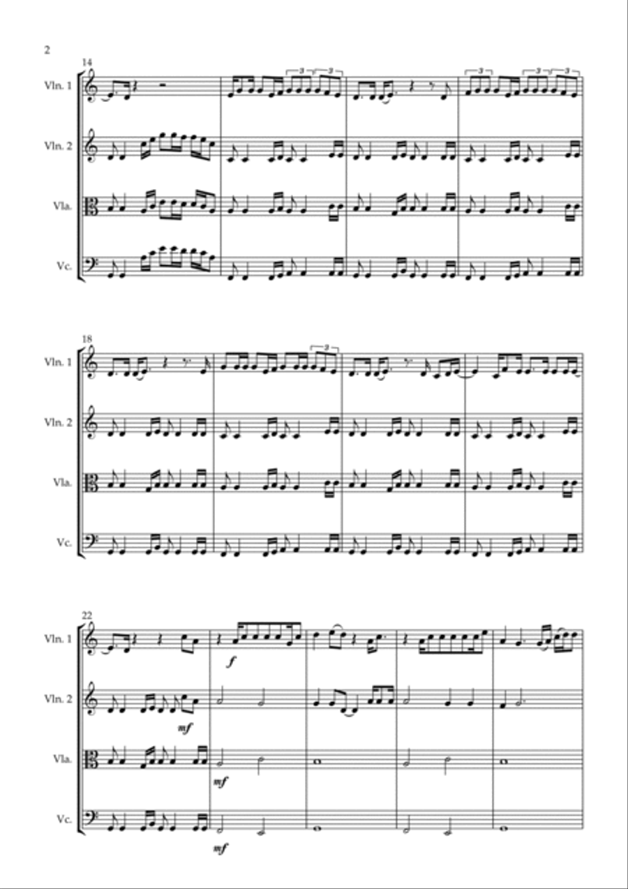 Sorry String Quartet scores gallery preview page 2