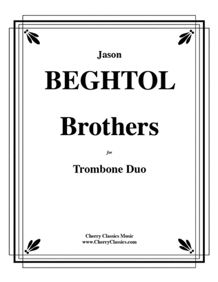 Book cover for Brothers, duet for Trombones