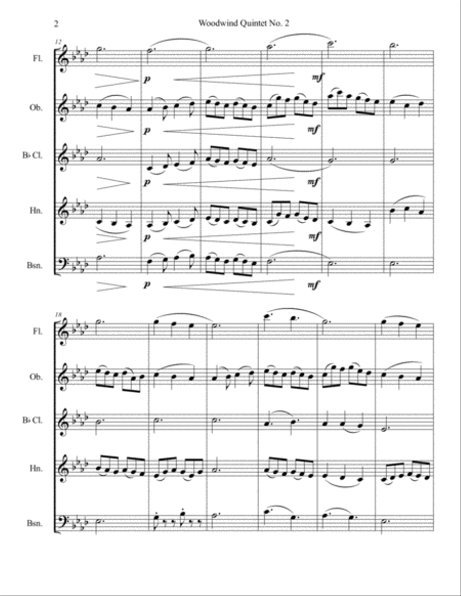 Woodwind Quintet No. 2 Woodwind Quintet No. 2 Woodwind Quintet scores gallery preview page 3