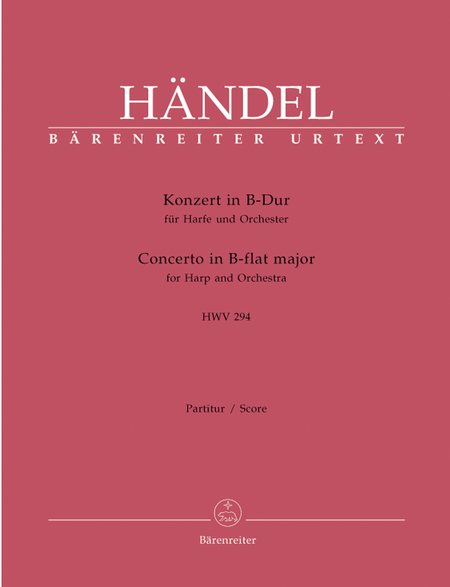 Konzert in B-Dur fur Harfe und Orchester - Concerto in B flat major for Harp and Orchestra