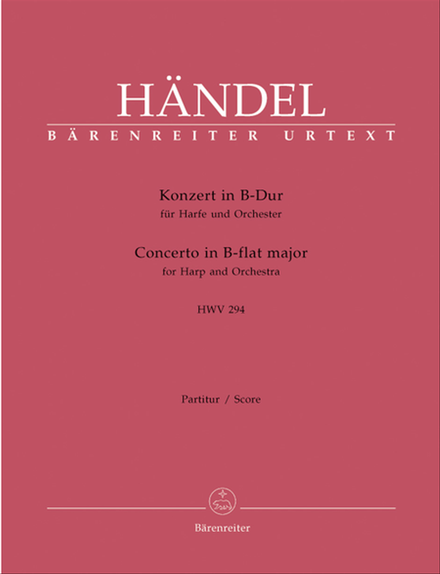Concerto for Harp and Orchestra B flat major, Op. 4/6 HWV 294 Orchestra scores gallery preview page 1