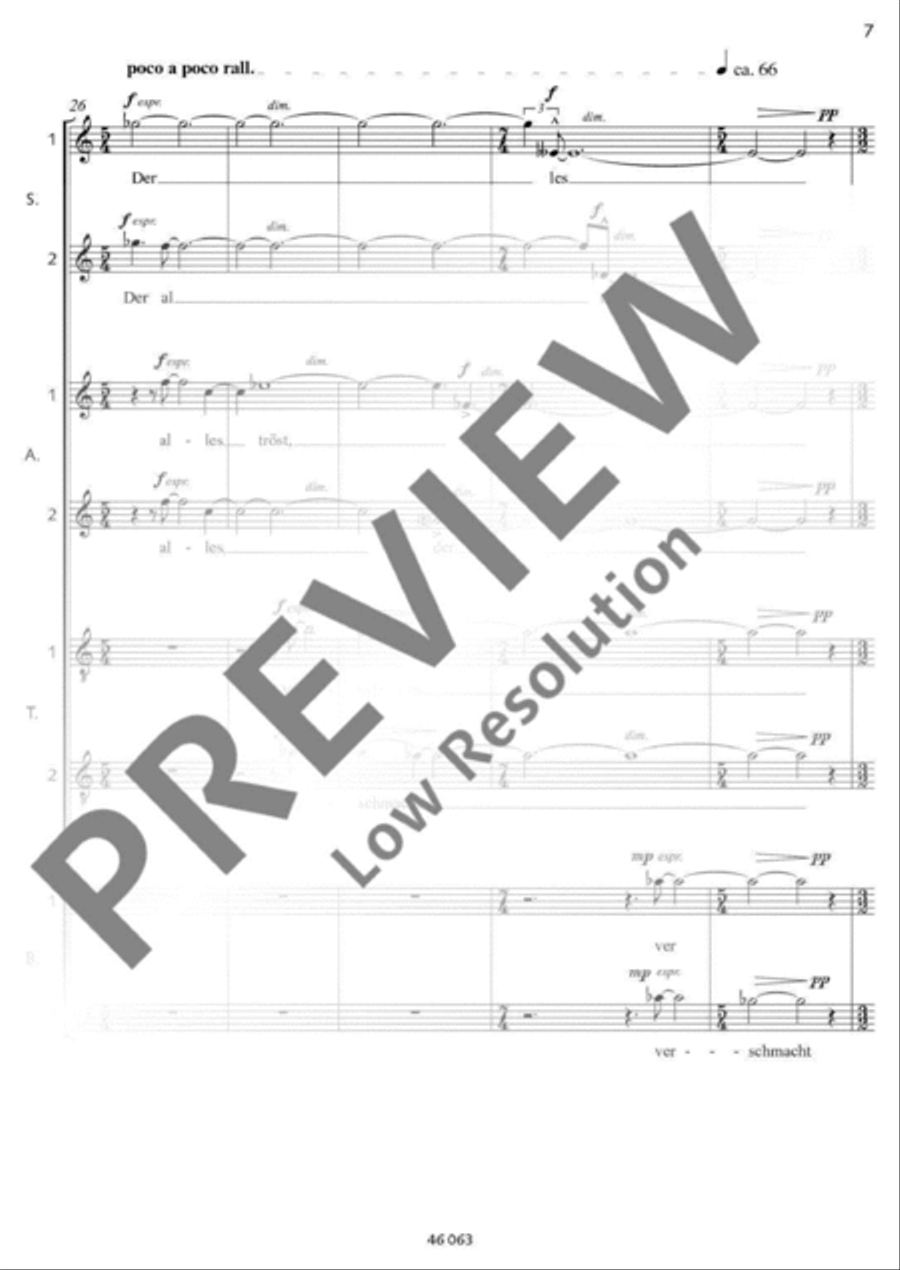 Karfreitags-Sonett 4-Part scores gallery preview page 8