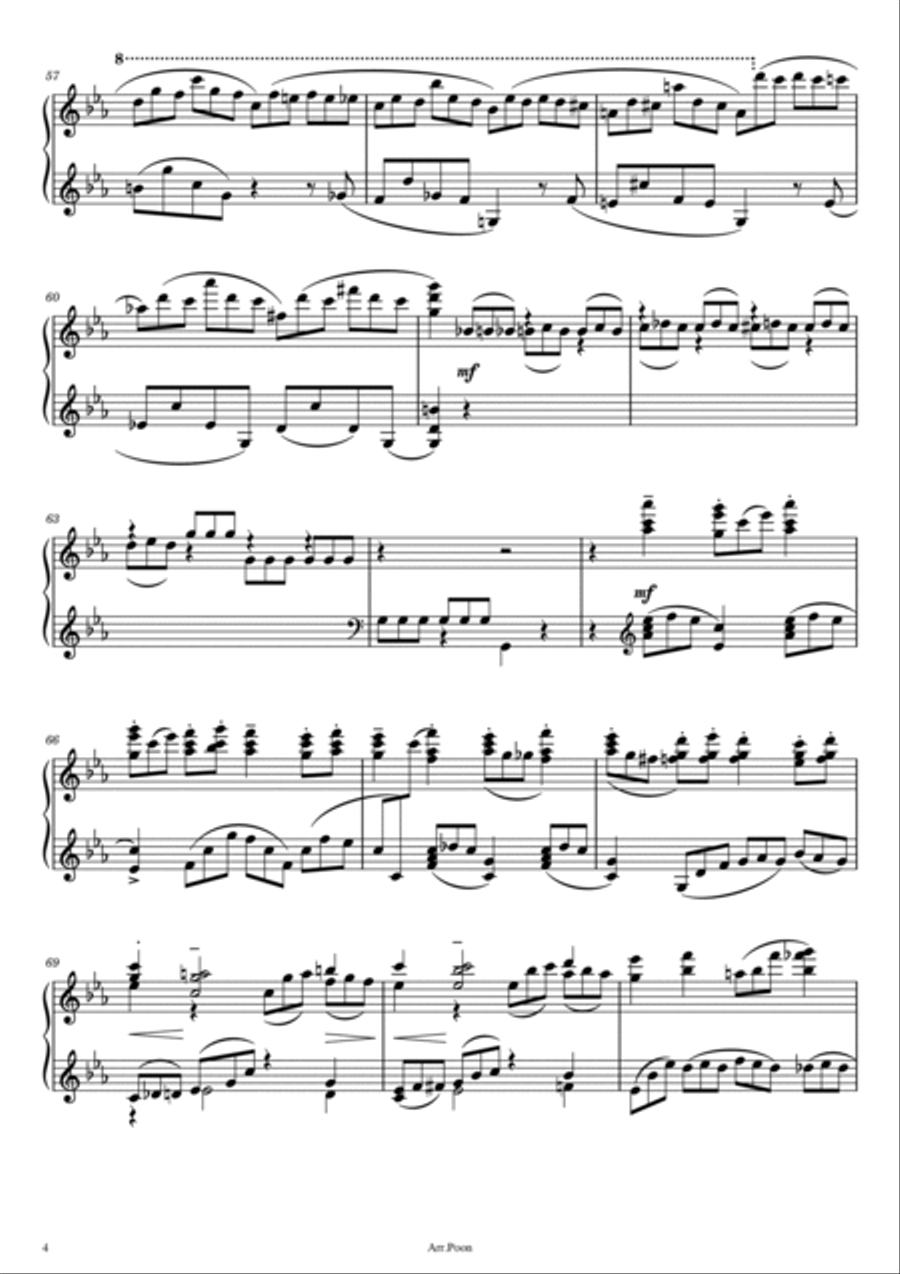 Rachmaninoff - Piano Concerto No. 2 - Op.18 3rd Mvt - For Piano Solo Original Piano Solo scores gallery preview page 4