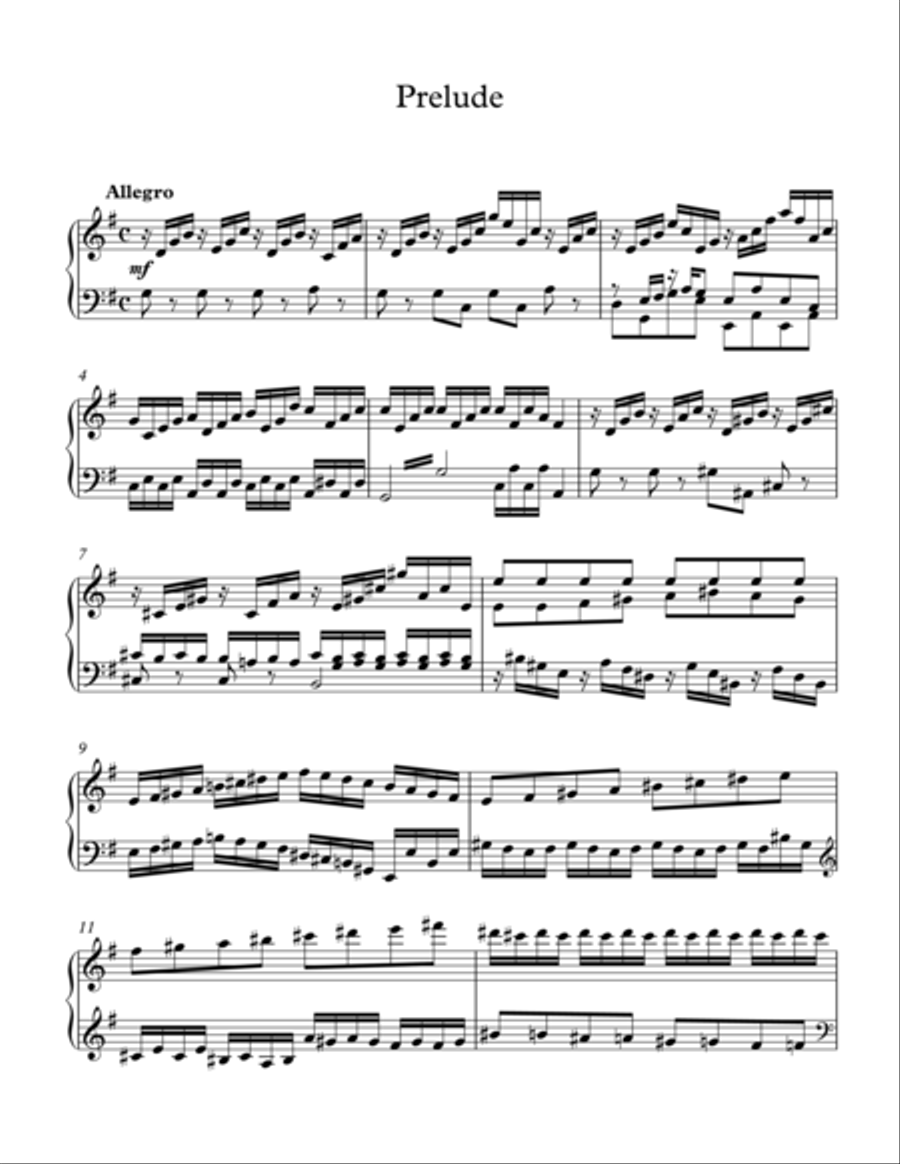 Op.1 No.4: Prelude Op.1 No.4: Prelude Piano Solo scores gallery preview page 1