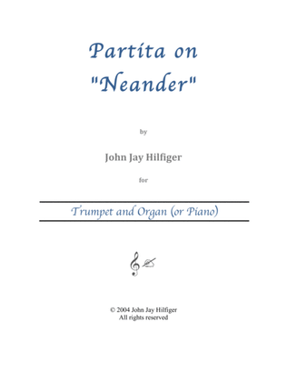 Book cover for Partita on "Neander" for Trumpet and Organ