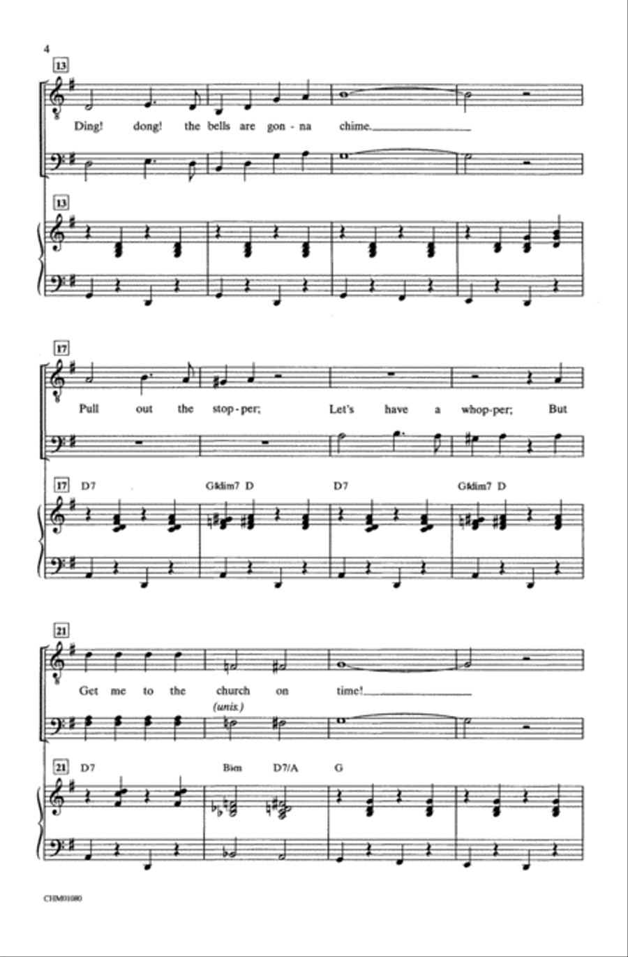 Get Me to the Church on Time Men's Choir scores gallery preview page 17