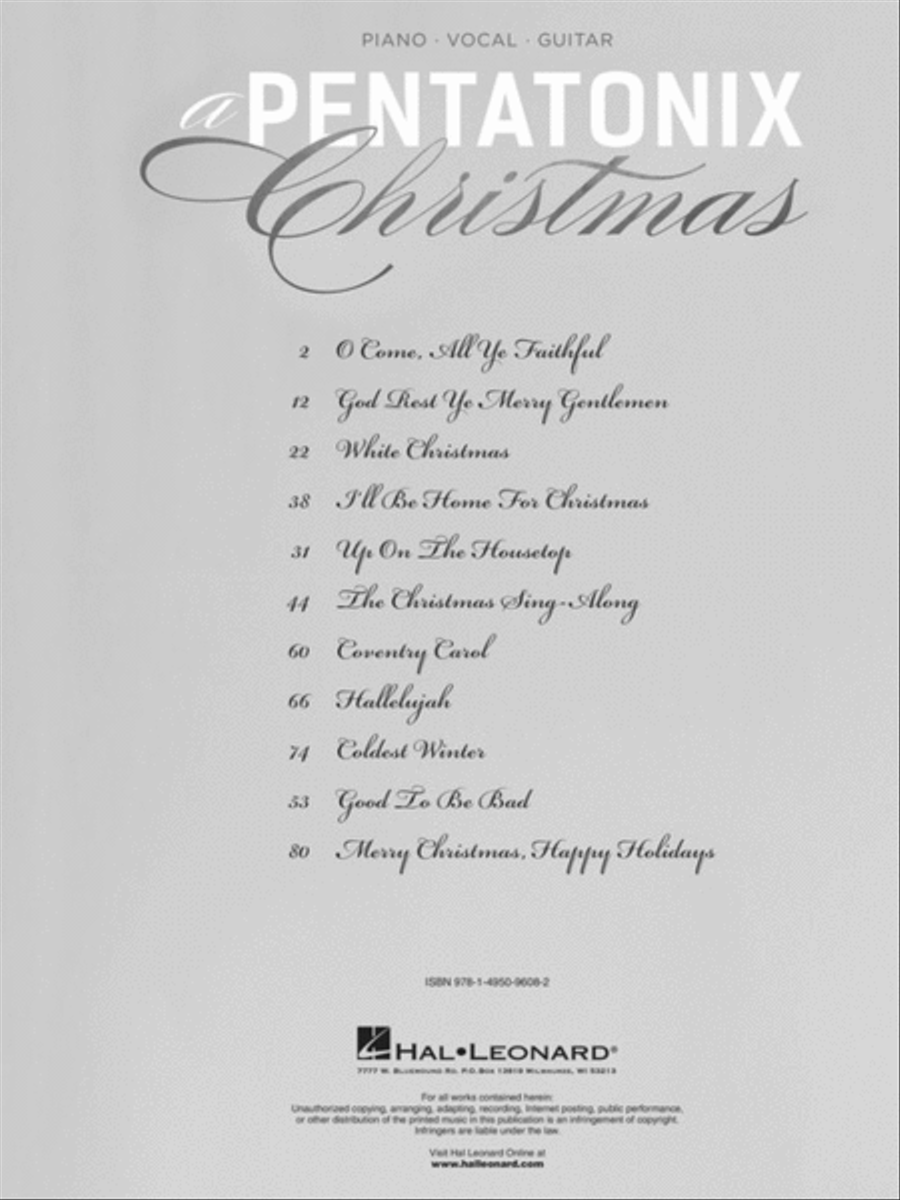 A Pentatonix Christmas Piano, Vocal, Guitar scores gallery preview page 2