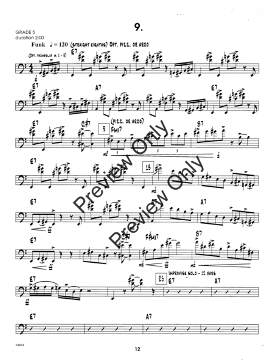 Jazz Solos For Bass, Volume 1 Double Bass scores gallery preview page 12