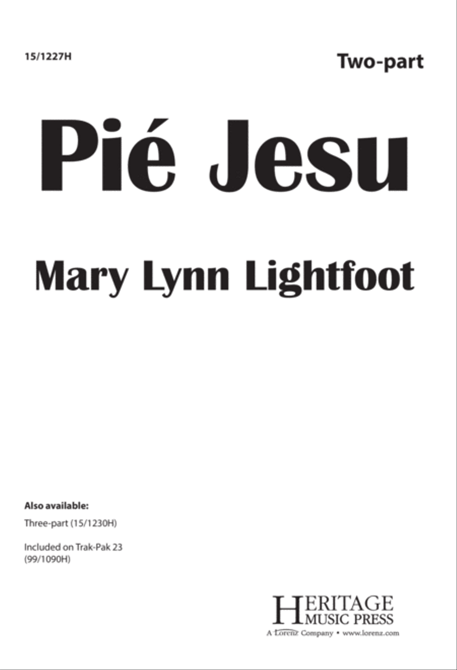 Pié Jesu 2-Part scores gallery preview page 1