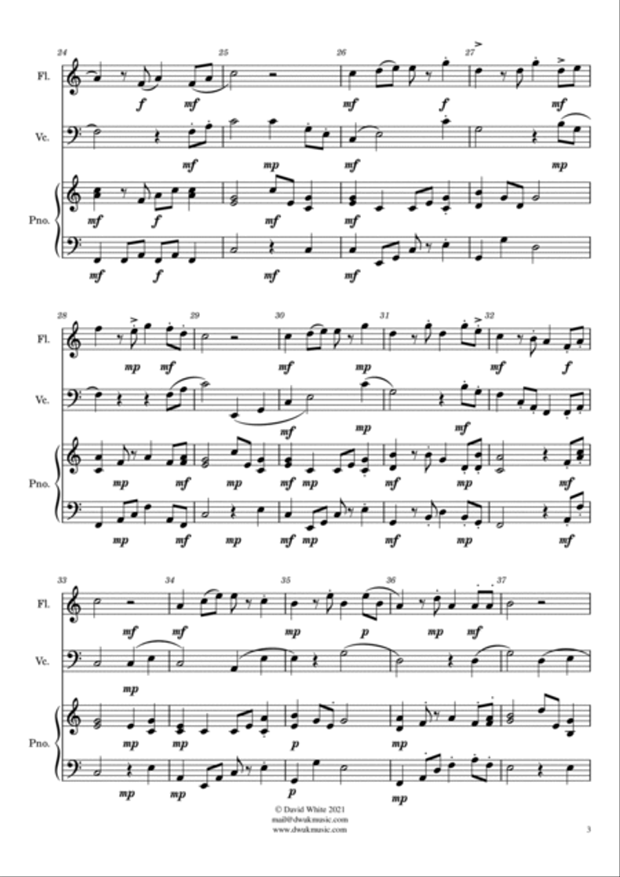 A Squirrel in the Woods A Squirrel in the Woods Flute scores gallery preview page 3