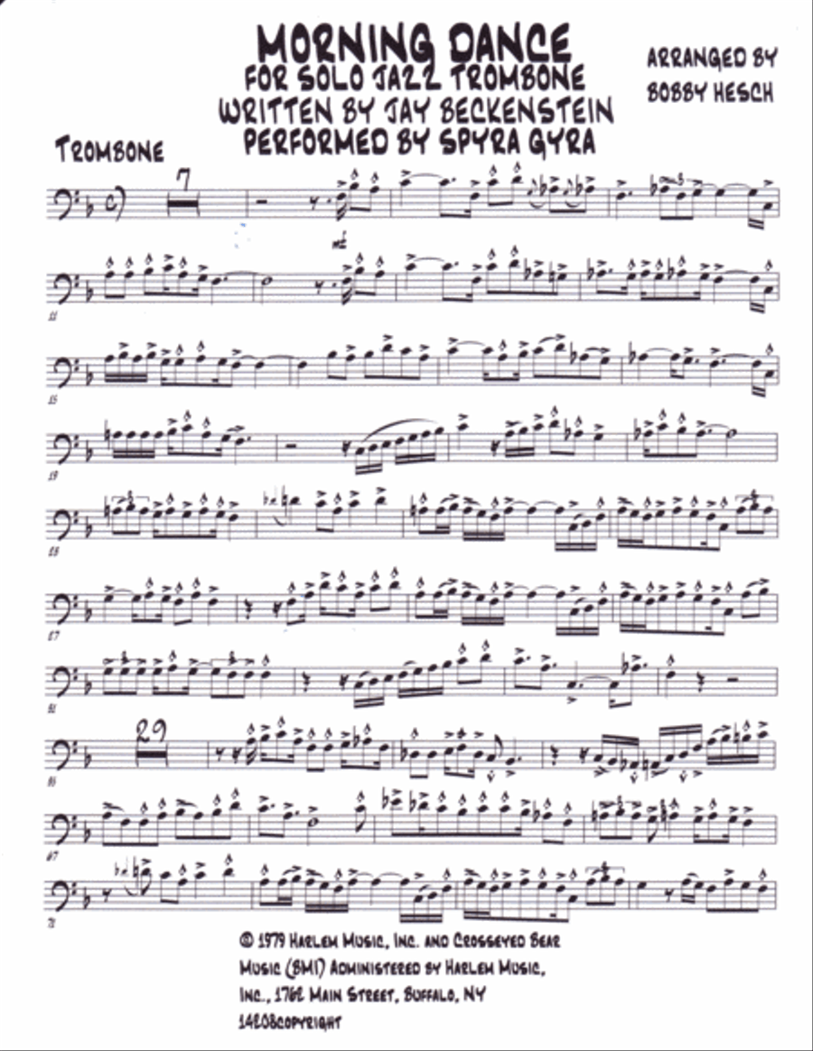 Morning Dance Morning Dance Trombone Solo scores gallery preview page 2