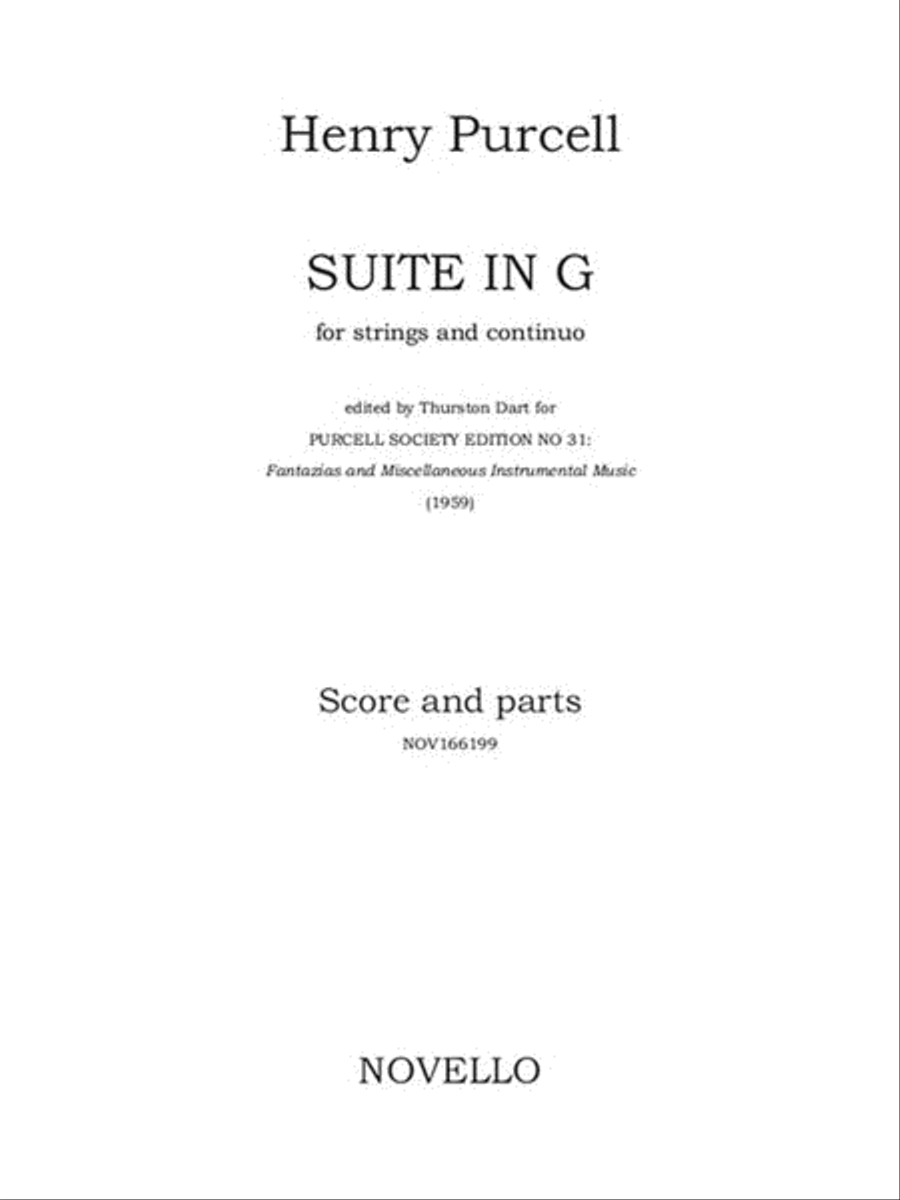 Book cover for Suite in G