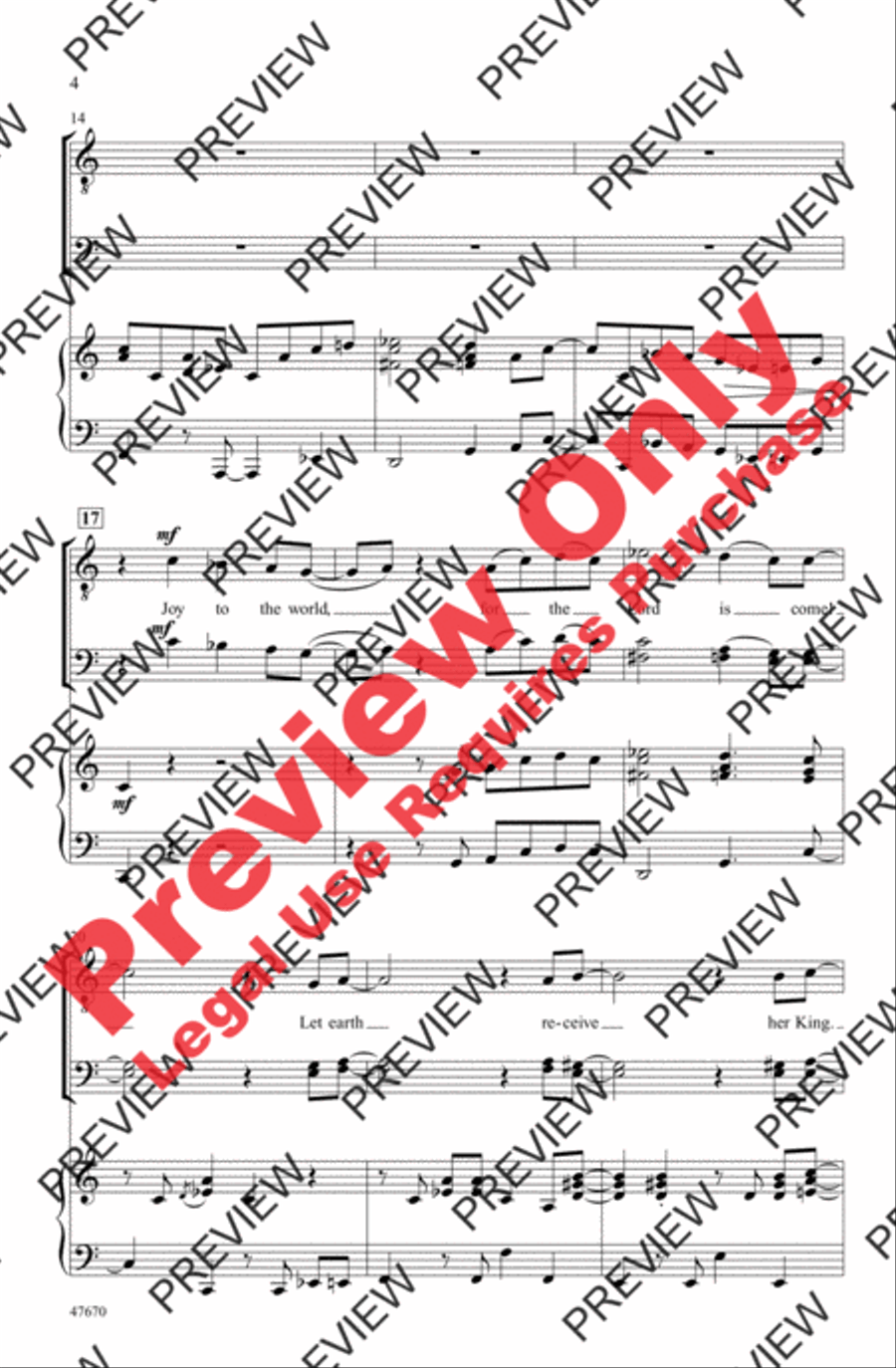 Joy to the World! Men's Choir scores gallery preview page 4