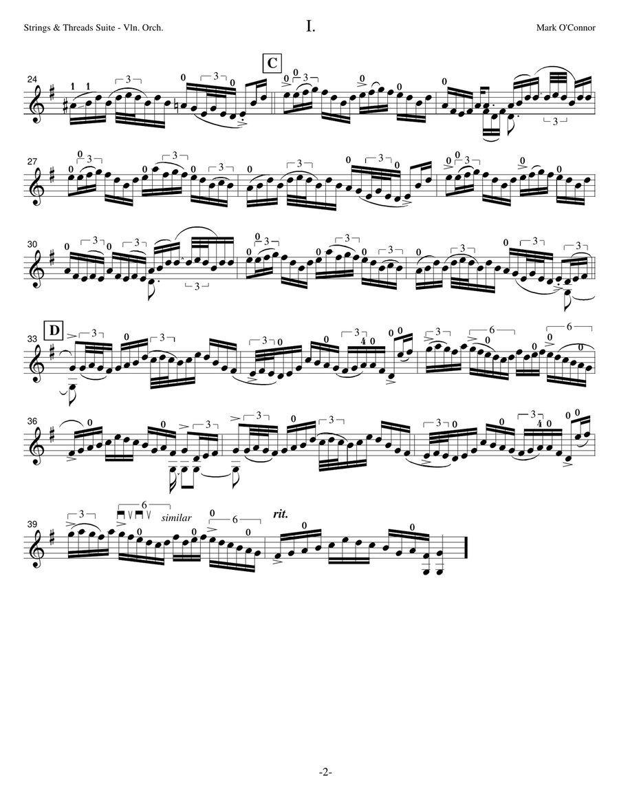 Strings & Threads Suite (violin solo part - for violin and string orchestra) String Orchestra scores gallery preview page 5