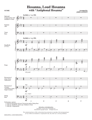 Hosanna, Loud Hosanna (with "Antiphonal Hosanna") - Full Score