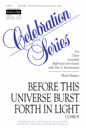 Book cover for Before This Universe Burst Forth in Light