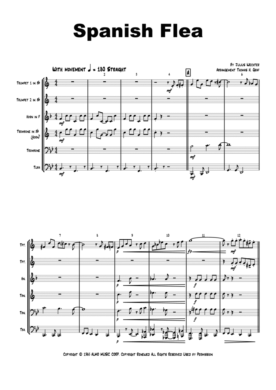 Spanish Flea Euphonium scores gallery preview page 1
