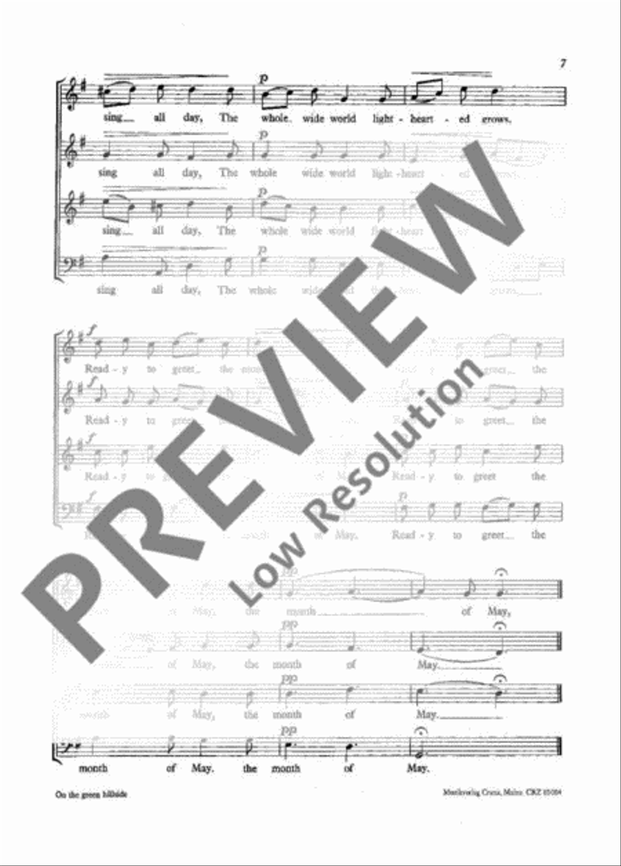 Songs of Nature 4-Part scores gallery preview page 8