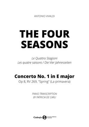 Book cover for VIVALDI: The Four Seasons - Spring - Complete - Advanced Intermediate Piano