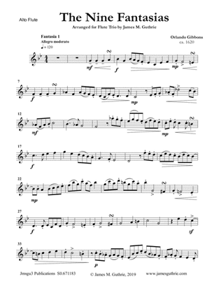 Gibbons: The Nine Fantasias for Flute Trio