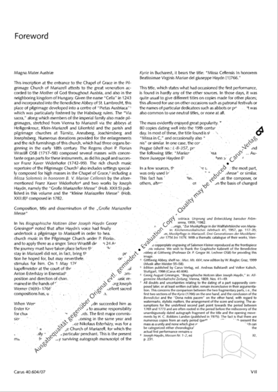 Grosse Mariazeller Messe in C 4-Part scores gallery preview page 8