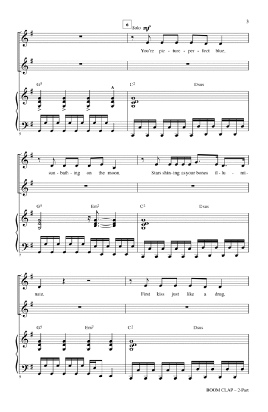 Boom Clap Boom Clap 2-Part scores gallery preview page 2